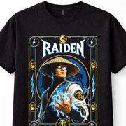 Mortal Kombat Raiden Thunder God Fighting Game Retro Black Unisex T-Shirt