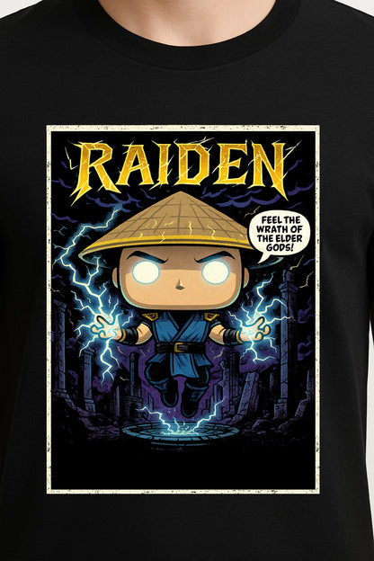 Mortal Kombat Raiden “Wrath of the Elder Gods” Unisex T-Shirt – Thunder God Graphic Tee