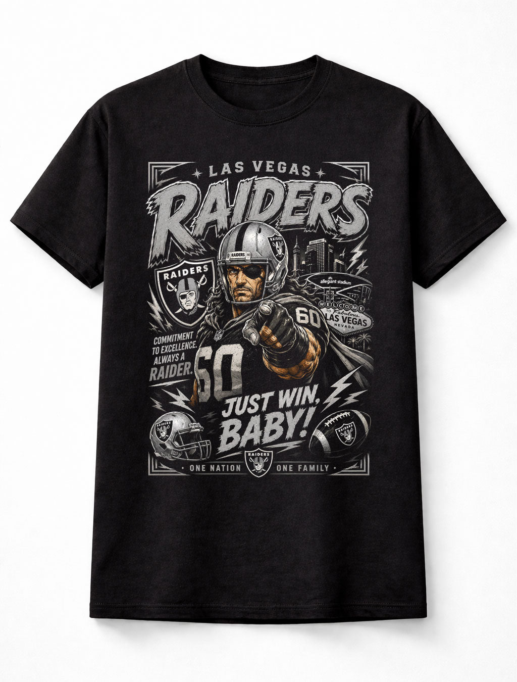Las Vegas Raiders NFL Football Fan Gift Just Win Baby Unisex T-Shirt