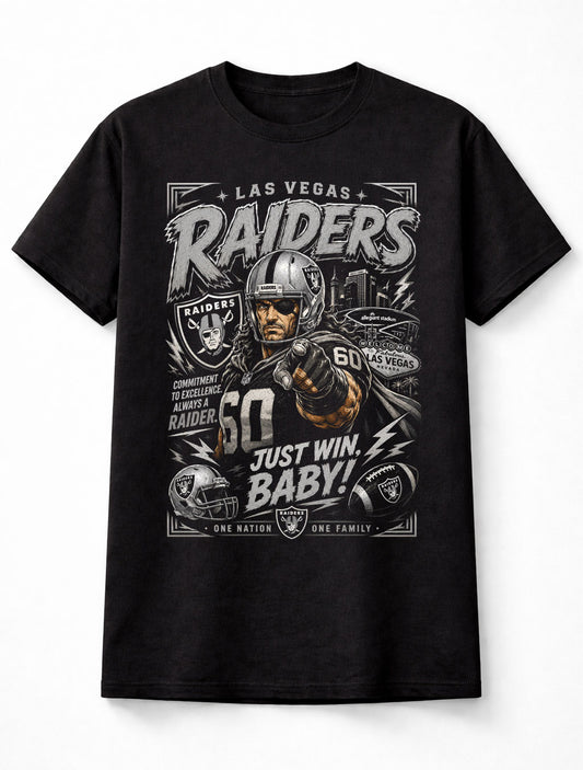 Las Vegas Raiders NFL Football Fan Gift Just Win Baby Unisex T-Shirt