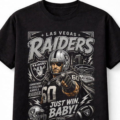 Las Vegas Raiders NFL Football Fan Gift Just Win Baby Unisex T-Shirt