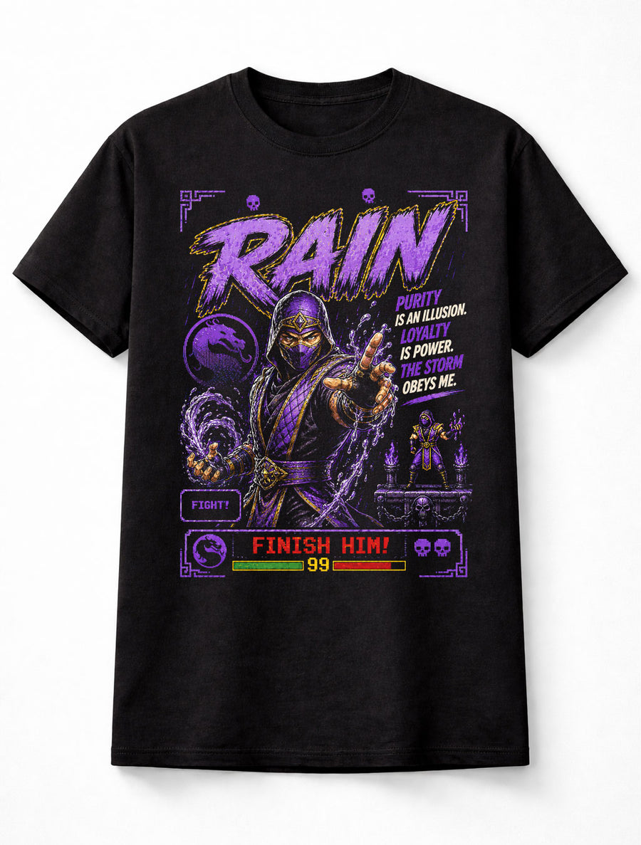 Mortal Kombat Rain Retro Arcade Fighting Game Unisex T-Shirt