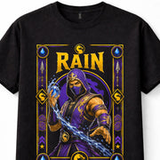 Mortal Kombat Rain Purple Ninja Water Fighter Gaming Black Unisex T-Shirt