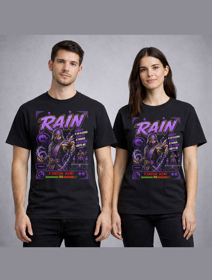 Mortal Kombat Rain Retro Arcade Fighting Game Unisex T-Shirt