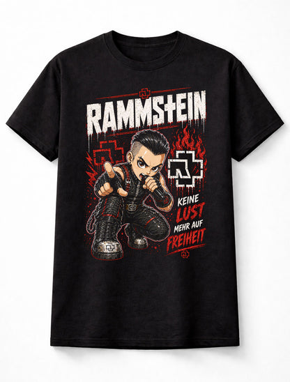 Rammstein Keine Lust Mehr Auf Freiheit Graphic T-Shirt Industrial Metal Band Fan Tee German Rock Music Shirt Adult & Kids Unisex T-Shirt