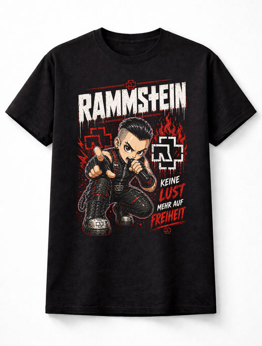 Rammstein Keine Lust Mehr Auf Freiheit Graphic T-Shirt Industrial Metal Band Fan Tee German Rock Music Shirt Adult & Kids Unisex T-Shirt