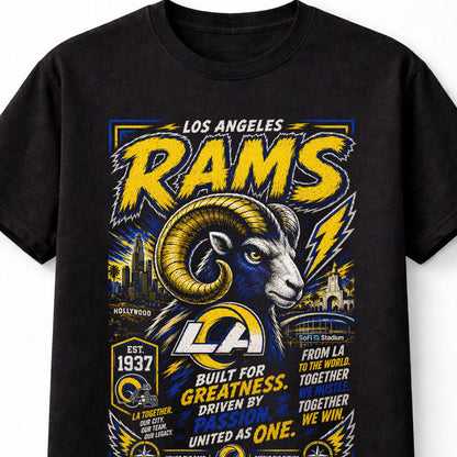 Los Angeles Rams NFL Football Fan Gift LA Together Unisex T-Shirt