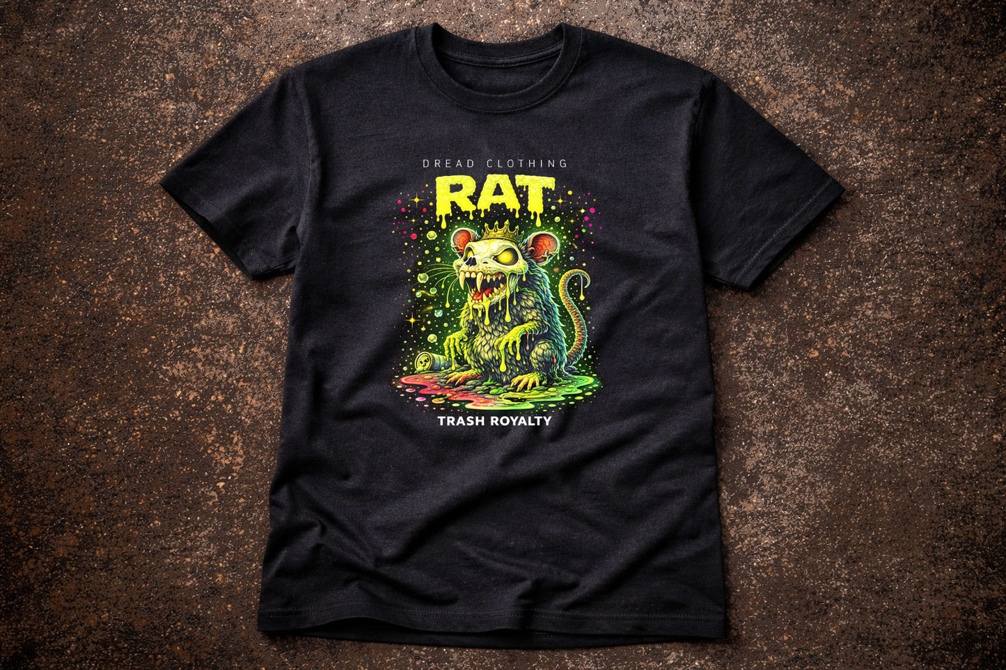 Rat Trash Royalty Unisex Toxic Gothic Sewer Punk Creature Graphic T-Shirt