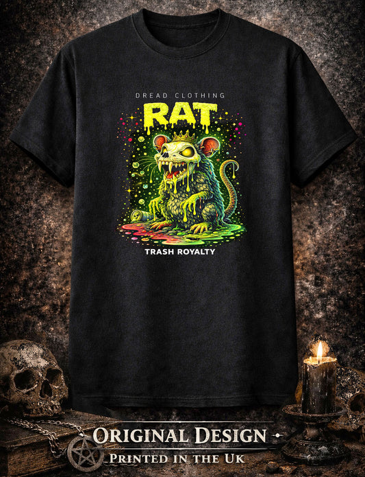 Rat Trash Royalty Unisex Toxic Gothic Sewer Punk Creature Graphic T-Shirt
