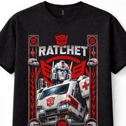 Transformers Ratchet Autobot Medic Ambulance Robot Cybertron Black Unisex T-Shirt