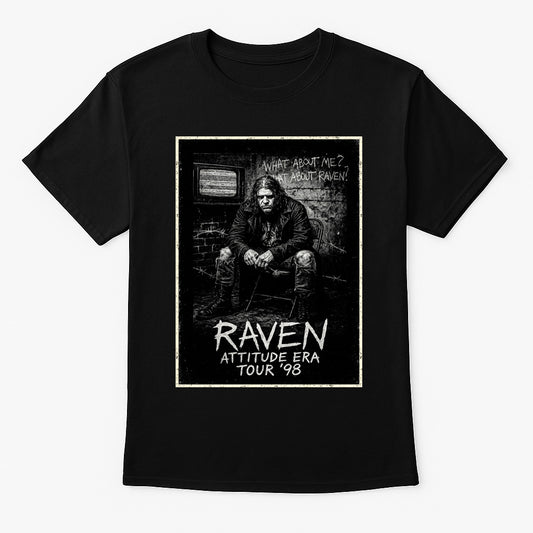 Raven Attitude Era Tour ’98 Retro WCW ECW Wrestling Unisex Adults & Kids T-Shirt