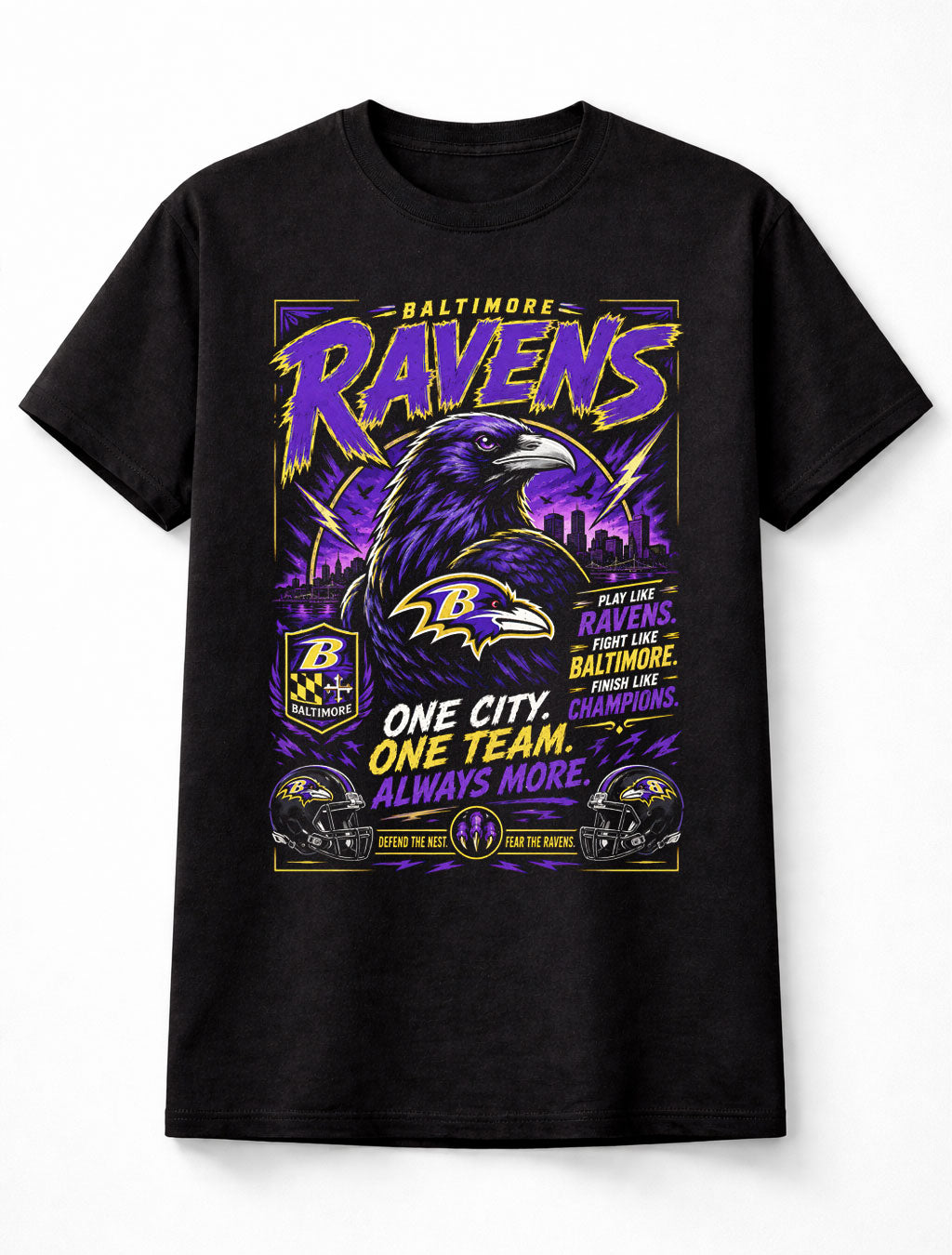 Baltimore Ravens NFL Football Fan Gift One City One Team Unisex T-Shirt