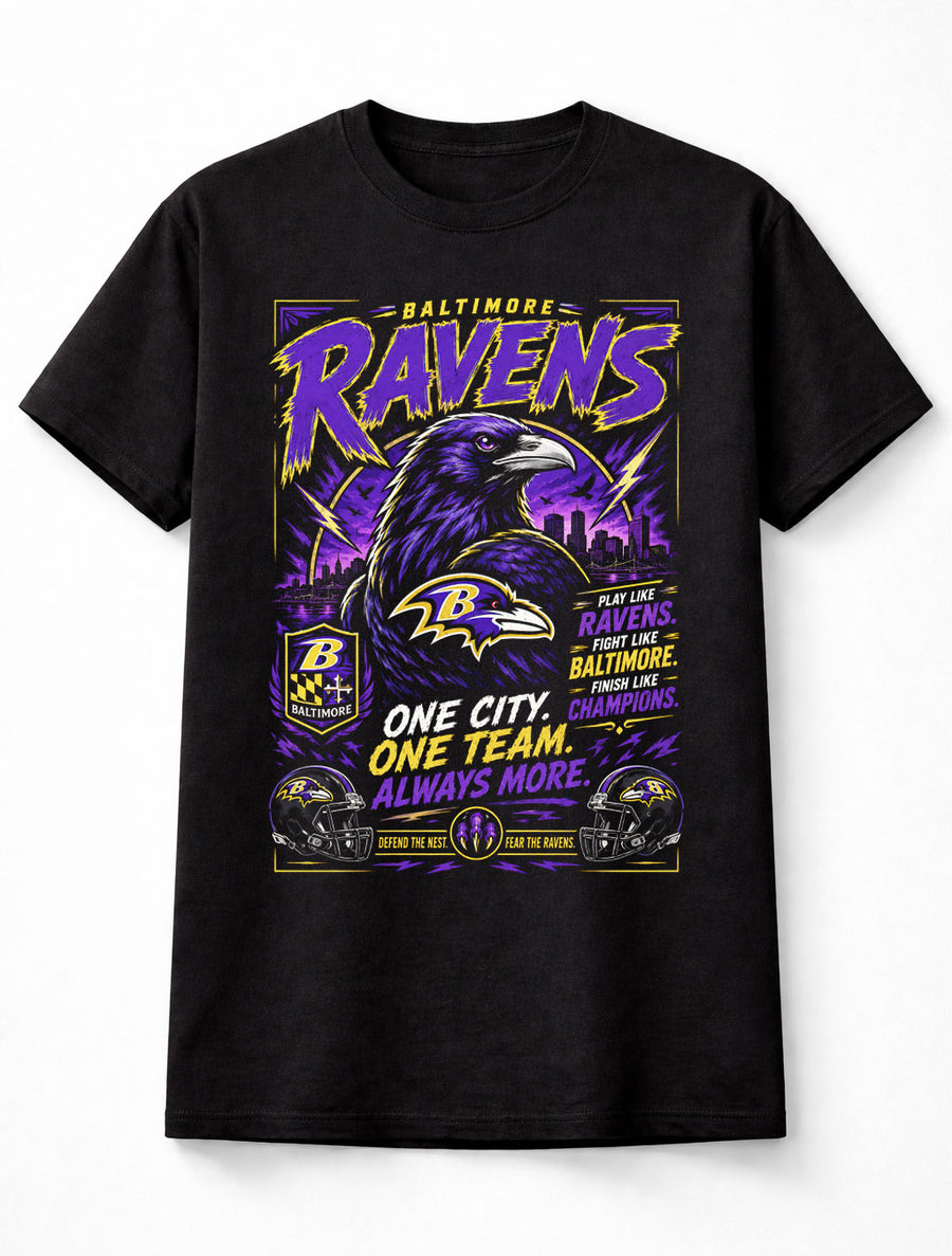 Baltimore Ravens NFL Football Fan Gift One City One Team Unisex T-Shirt