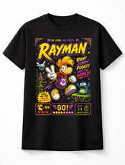 Rayman T-Shirt Retro Gaming Graphic Tee Classic Platformer Ubisoft Video Game Character Shirt No Limbs Hero Lums Adventure Gamer Adults & Kids Unisex T-Shirt