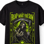 Reap What You Sow Grim Reaper Skull Horror Gothic Unisex T-Shirt