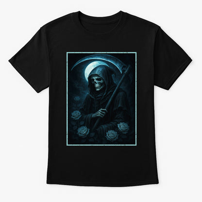 Moon Reaper Roses Unisex T-Shirt Gothic Grim Death Tee