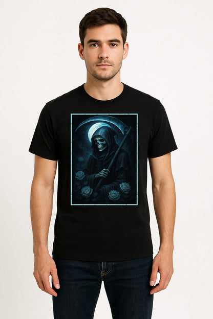 Moon Reaper Roses Unisex T-Shirt Gothic Grim Death Tee