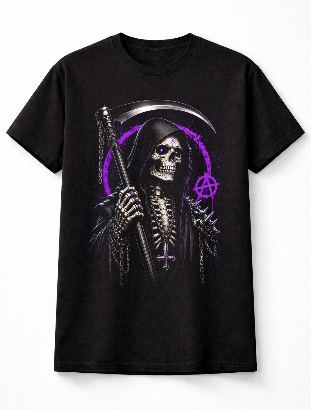 Grim Reaper Skeleton Gothic Horror Halloween Skull Unisex T-Shirt