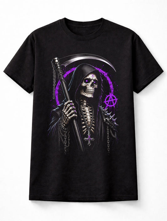 Grim Reaper Skeleton Gothic Horror Halloween Skull Unisex T-Shirt
