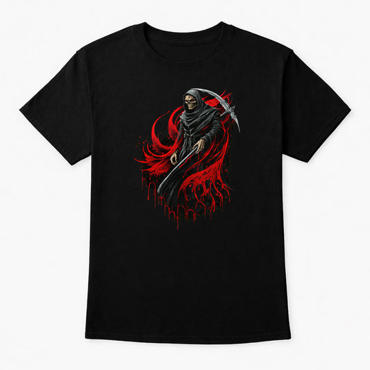 Blood Reaper Unisex T Shirt Shadow Cloak Scythe Warrior Art Tee
