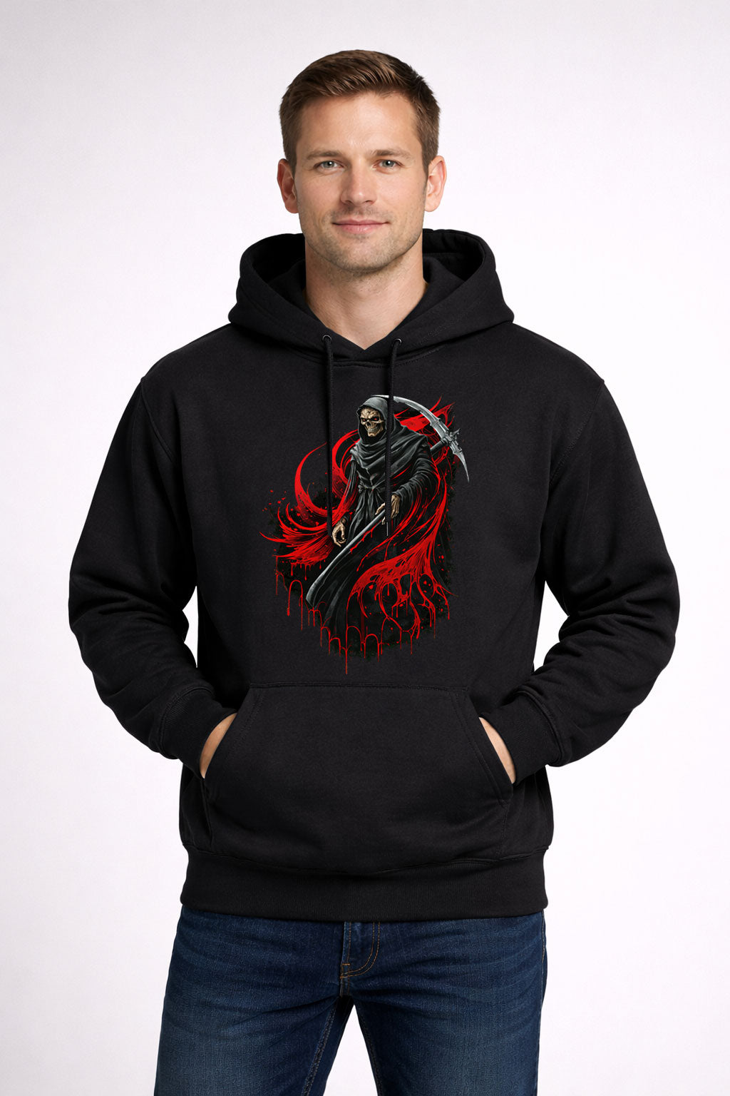 Blood Reaper Unisex T Shirt Shadow Cloak Scythe Warrior Art Tee