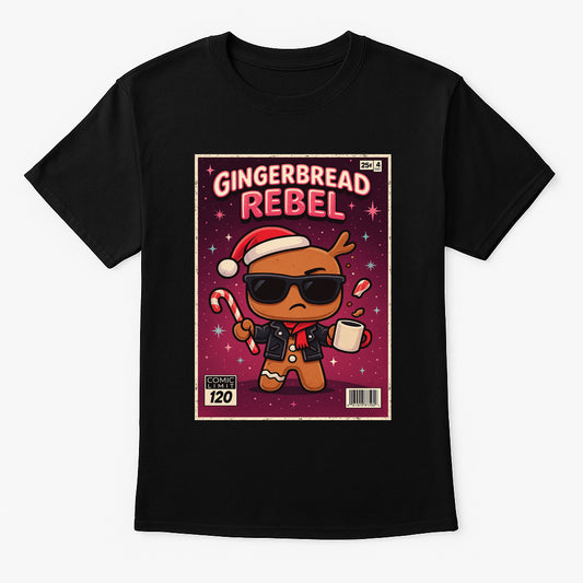Gingerbread Rebel Funny Christmas Unisex Christmas T-Shirt or Hoodie