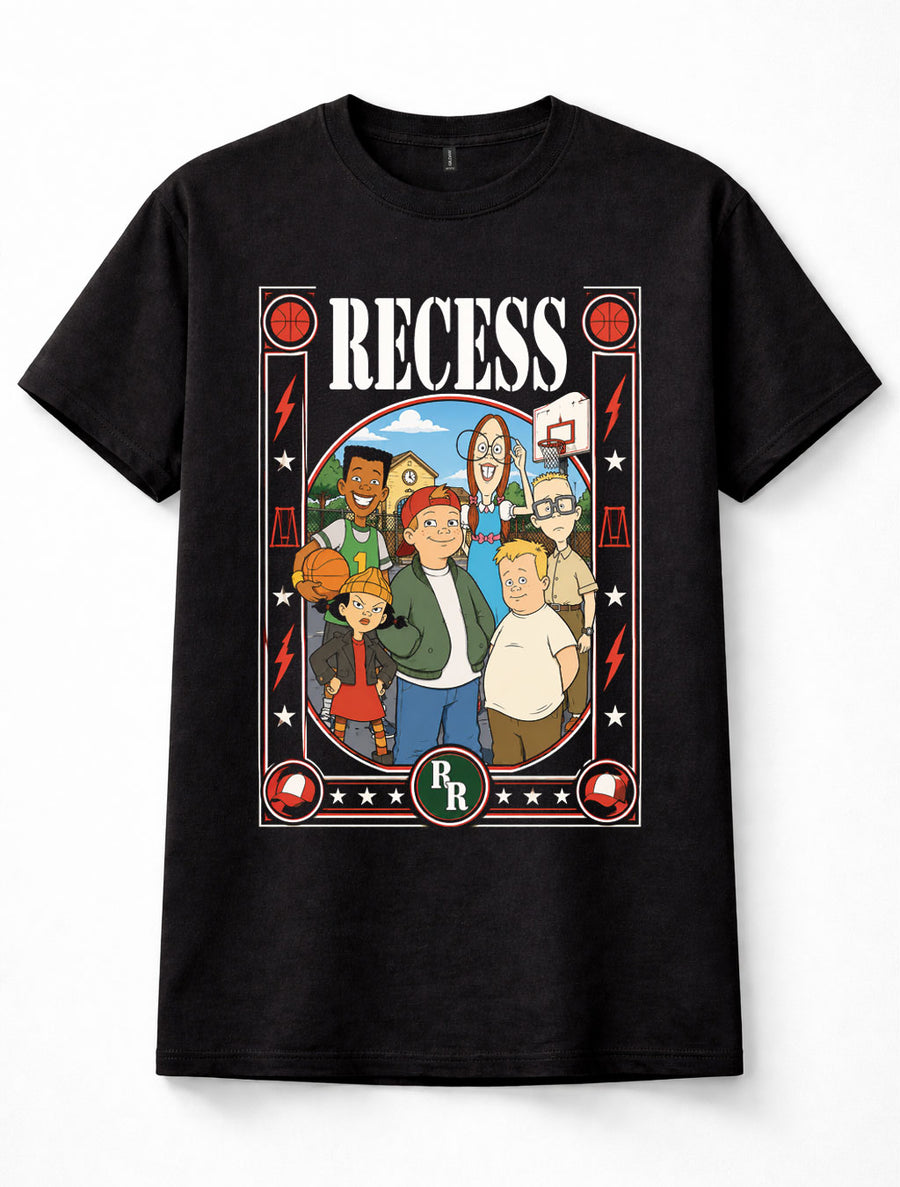 Recess TJ Spinelli Vince Gretchen Gus Mikey Cartoon Black Unisex T-Shirt