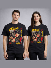 Anime Gun Girl Manga Japanese Graphic Cyberpunk Unisex T-Shirt