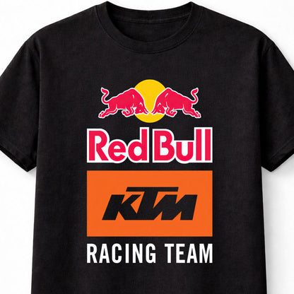 Red Bull KTM Racing Team Graphic T-Shirt Motocross Racing Logo Fan Tee Off Road Motorsport Bike Unisex Shirt for Adults & Kids