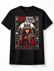 Red Riding Hood Little Red Wolf Fairy Tale Gothic Fantasy Graphic Unisex T-Shirt