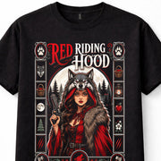 Red Riding Hood Little Red Wolf Fairy Tale Gothic Fantasy Graphic Unisex T-Shirt