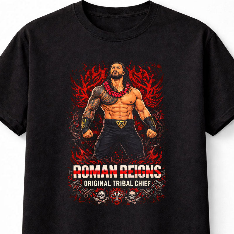 Roman Reigns Tribal Chief Graphic T Shirt Wrestling Acknowledge WWE Adults & Kids Unisex T-Shirt (Copy)