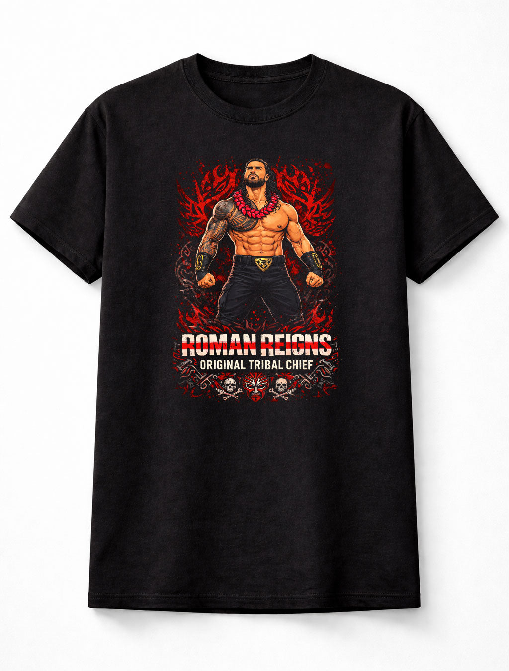 Roman Reigns Tribal Chief Graphic T Shirt Wrestling Acknowledge WWE Adults & Kids Unisex T-Shirt (Copy)