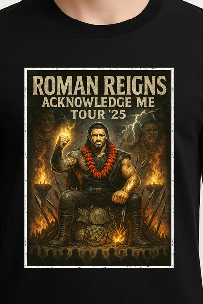 Roman Reigns Acknowledge Me Tour ’25 Tribal Chief Wrestling Unisex Adults & Kids
