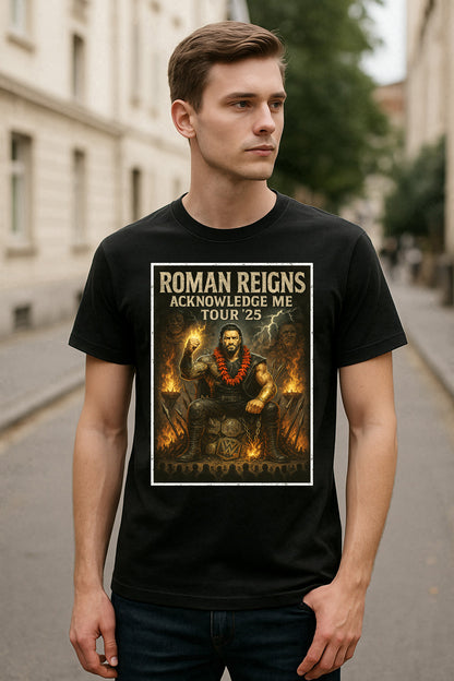 Roman Reigns Acknowledge Me Tour ’25 Tribal Chief Wrestling Unisex Adults & Kids