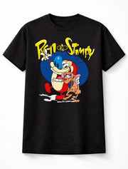 Ren and Stimpy Cartoon Graphic 90s Nickelodeon Retro Adults & Kids Unisex T-Shirt