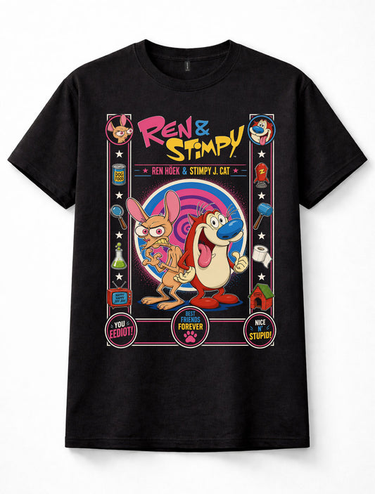 Ren and Stimpy Nickelodeon Cartoon Graphic Character Unisex T-Shirt