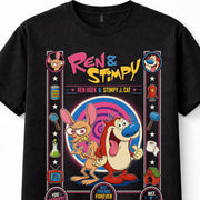 Ren and Stimpy Nickelodeon Cartoon Graphic Character Unisex T-Shirt