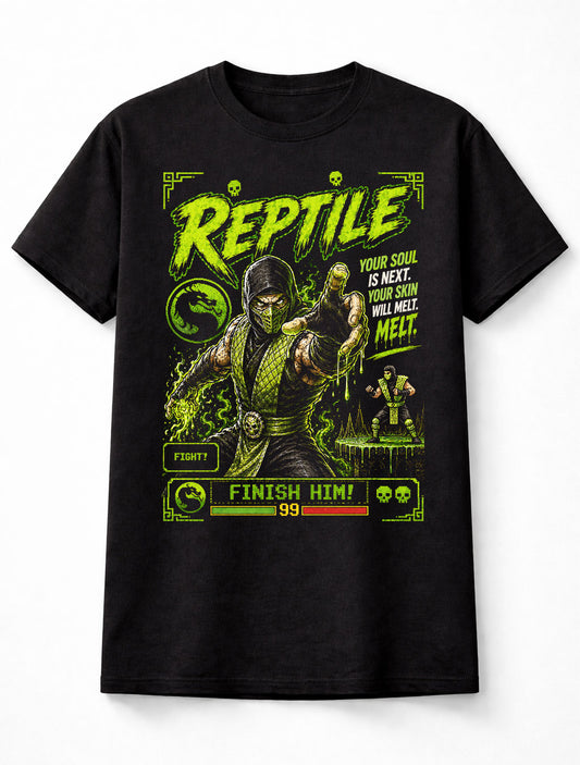 Mortal Kombat Reptile Retro Arcade Ninja Gamer Unisex T-Shirt