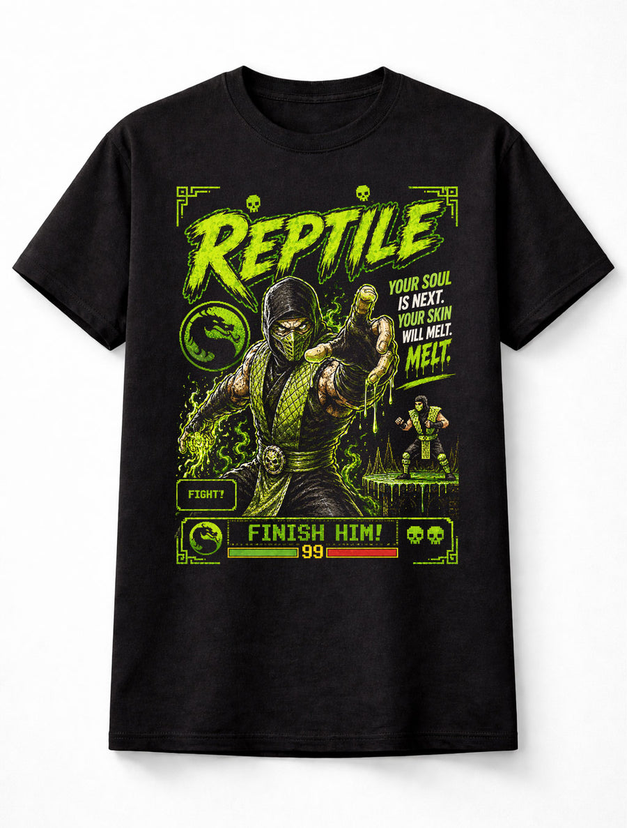 Mortal Kombat Reptile Retro Arcade Ninja Gamer Unisex T-Shirt