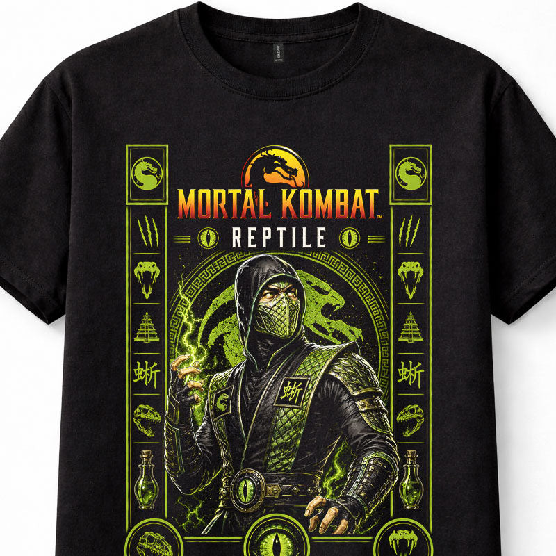 Mortal Kombat Reptile Ninja Fighting Game Gamer Unisex T-Shirt