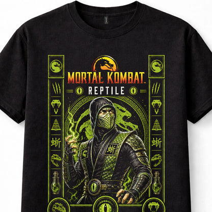 Mortal Kombat Reptile Ninja Fighting Game Gamer Unisex T-Shirt