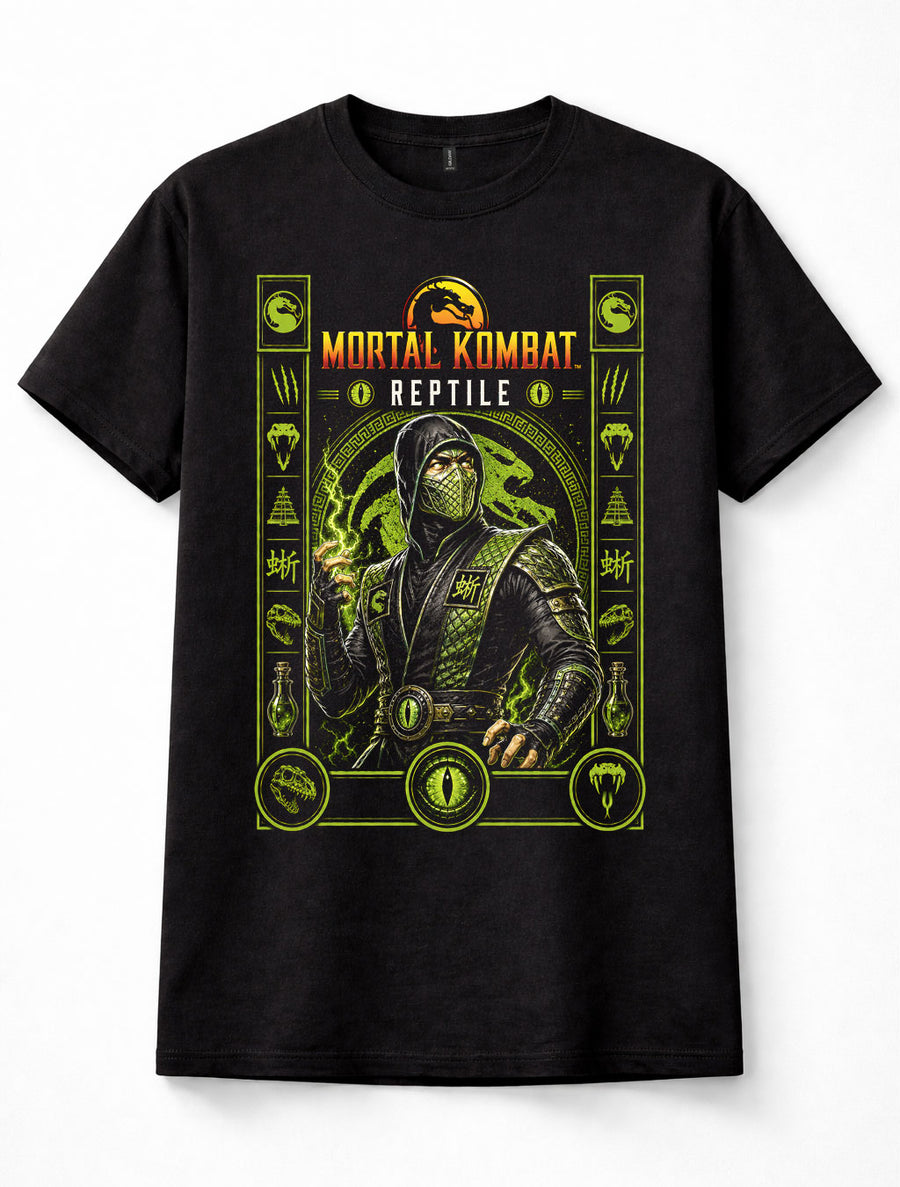 Mortal Kombat Reptile Ninja Fighting Game Gamer Unisex T-Shirt