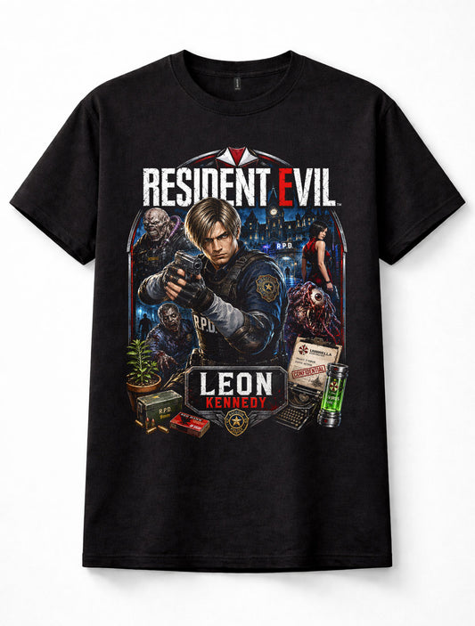 Resident Evil Leon S Kennedy RPD Survival Horror Unisex T-Shirt