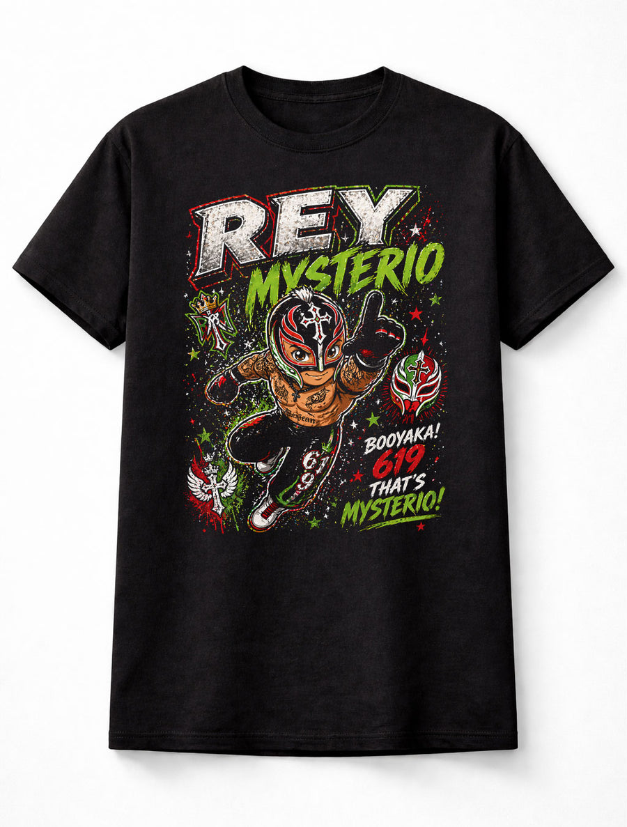 Rey Mysterio 619 Booyaka WWE Lucha Libre Wrestling Graphic Unisex T-Shirt