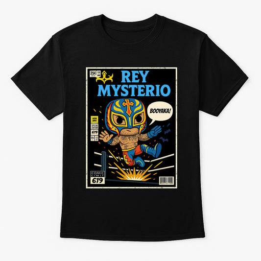 Rey Mysterio “Booyaka 619” Funko Pop Comic Wrestling T-Shirt — Lucha Pop Edition