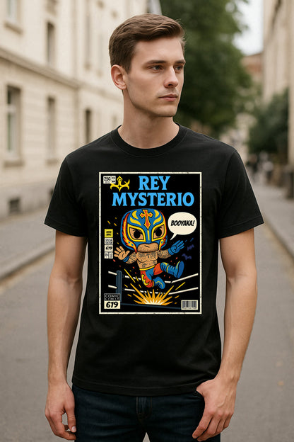 Rey Mysterio “Booyaka 619” Funko Pop Comic Wrestling T-Shirt — Lucha Pop Edition
