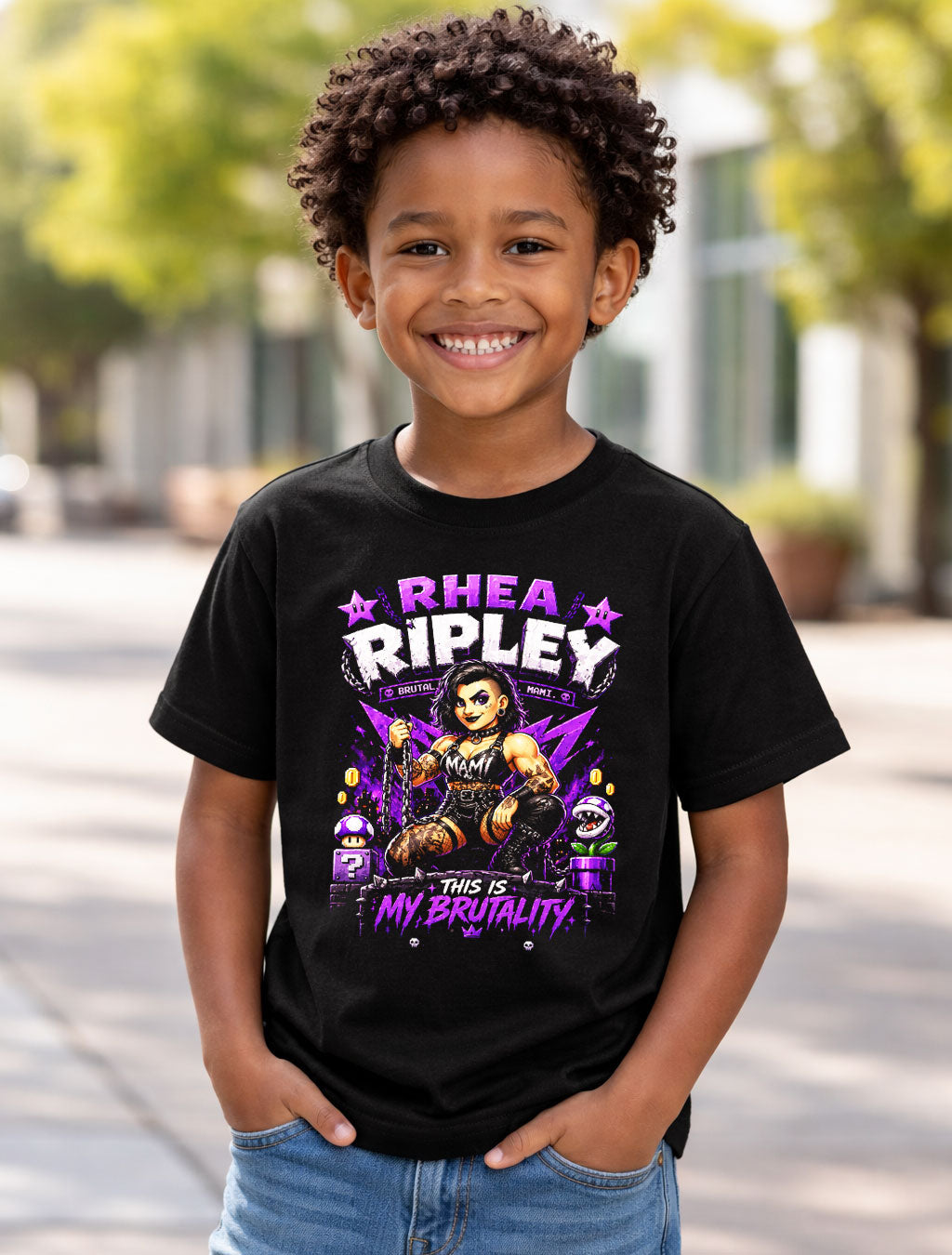 Rhea Ripley Brutality Wrestling T-Shirt – Mami Pixel Fan Tee Adults & Kids Unisex T-Shirt