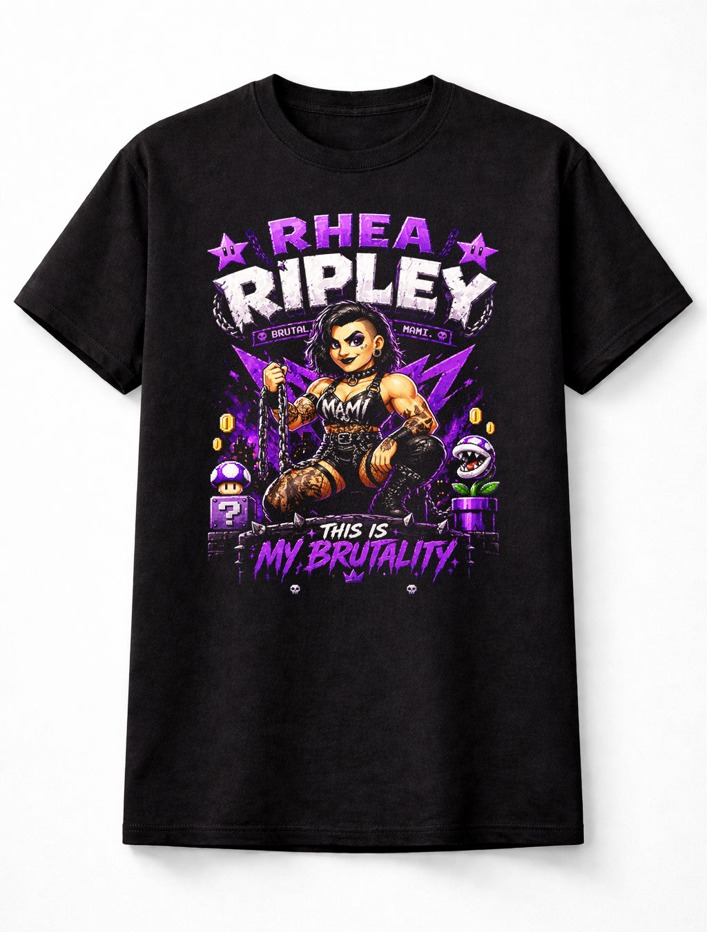 Rhea Ripley Brutality Wrestling T-Shirt – Mami Pixel Fan Tee Adults & Kids Unisex T-Shirt