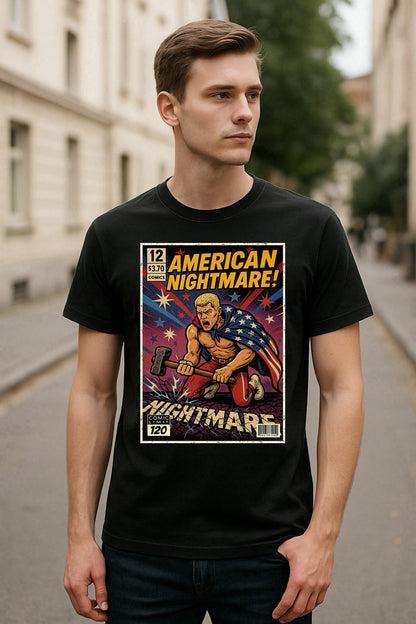 Cody Rhodes “American Nightmare” Comic Wrestling T-Shirt — Liberty & Legacy Edition